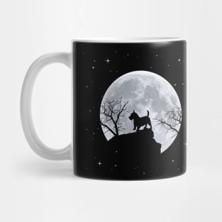 Moon And Dog Silhouette - Scottish Terrier Mug